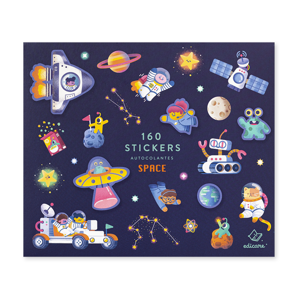 160 Stickers Space