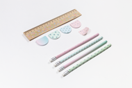 CONJUNTO STICKY LABELS / I LOVE MY PENCIL / RÉGUA